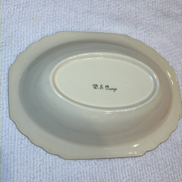 W.S.George Vintage 1940’s Blossoms Serving Dish/Bowl 9.1/4”x7”x2” Silver-Pink - Picture 9 of 13